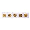 Image 1 : Lot of (5) 1999 Canada $5 Maple Leaf Gold Coins