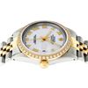 Image 8 : Rolex Men's Two Tone Mother Of Pearl Diamond Datejust Wristwatch