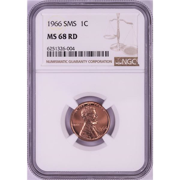 1966 SMS Lincoln Memorial Cent Coin NGC MS68RD