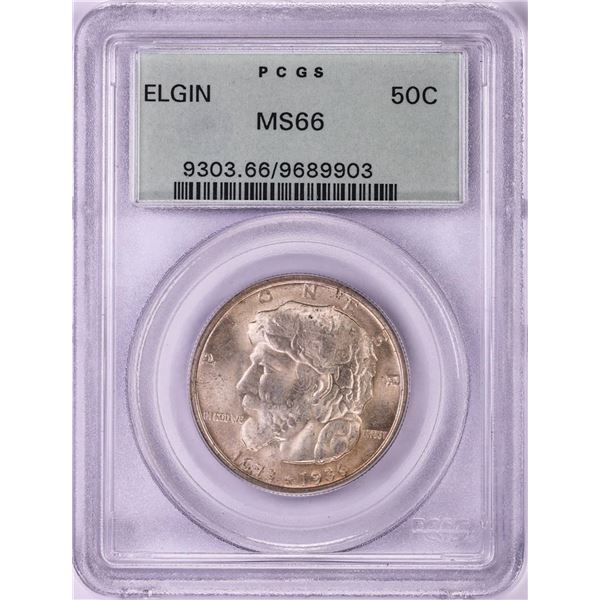 1936 Elgin Commemorative Half Dollar Coin PCGS MS66 Old Green Holder