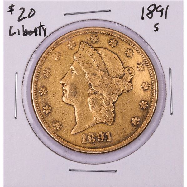 1891-S $20 Liberty Head Double Eagle Gold Coin