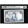Image 1 : 1950's Spain Banco de Espana 500 Pesetas Note Pick# 148a PMG Choice Uncirculated 64