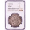 Image 1 : 1889 $1 Morgan Silver Dollar Coin NGC MS63