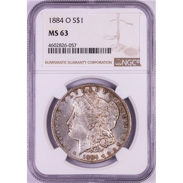 1884-O $1 Morgan Silver Dollar Coin NGC MS63