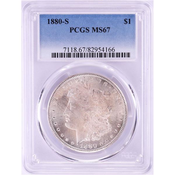 1880-S $1 Morgan Silver Dollar Coin PCGS MS67