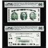 Image 1 : Set of Giori Test Note Washington & Lincoln Memorial PMG Gem Uncirculated 66EPQ