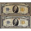 Image 1 : Lot of (2) 1934A $10 North Africa WWII Emergency Issue Silver Certificate Notes