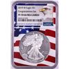 Image 1 : 2019-W $1 Proof American Silver Eagle Coin NGC PF70 Ultra Cameo Congratulations Flag