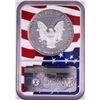 Image 2 : 2019-W $1 Proof American Silver Eagle Coin NGC PF70 Ultra Cameo Congratulations Flag