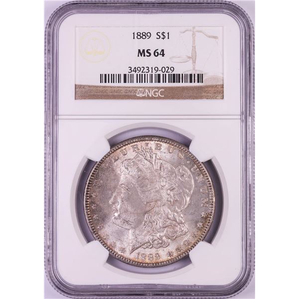 1889 $1 Morgan Silver Dollar Coin NGC MS64