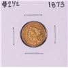 Image 1 : 1873 $2 1/2 Liberty Head Quarter Eagle Gold Coin