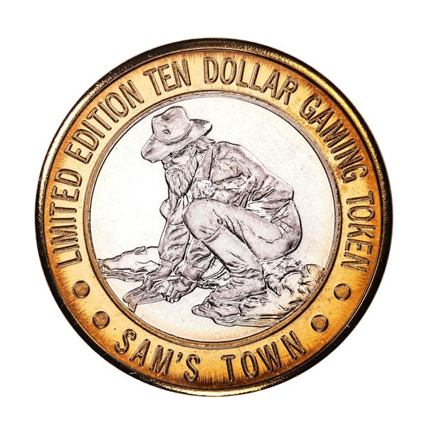 .999 Silver Sam's Town Las Vegas, Nevada $10 Casino Limited Edition Gaming Token