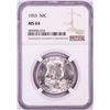 Image 1 : 1953 Franklin Half Dollar Coin NGC MS64