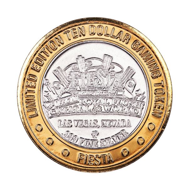 .999 Silver Fiesta Casino and Hotel $10 Casino Limited Edition Gaming Token