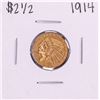 Image 1 : 1914 $2 1/2 Indian Head Quarter Eagle Gold Coin