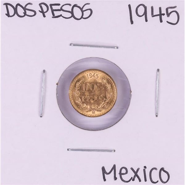 1945 Mexico Dos Pesos Gold Coin