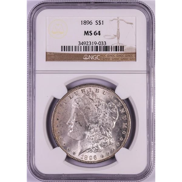 1896 $1 Morgan Silver Dollar Coin NGC MS64