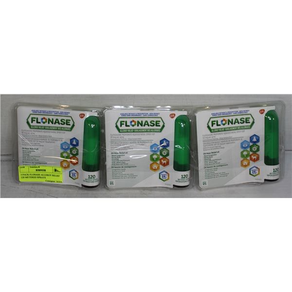 3 PACK FLONASE ALLERGY RELIEF 120 METERED SPRAYS