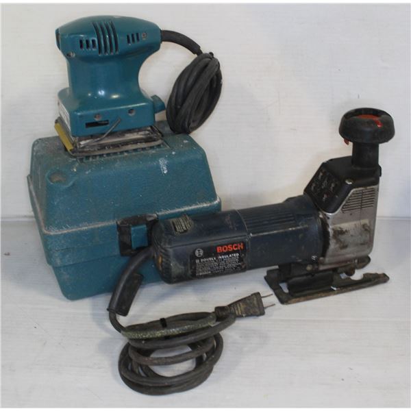 BOSCH JIG SAW AND MAKITA FINISHING SANDER