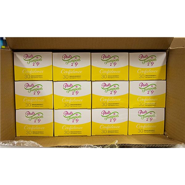 CASE WITH 24 30PACKS OF REG TAMPONS