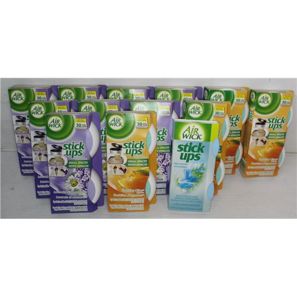 FLAT LOT OF ASSORTED AIRWICK STICK-UPS AIR FRESHNE