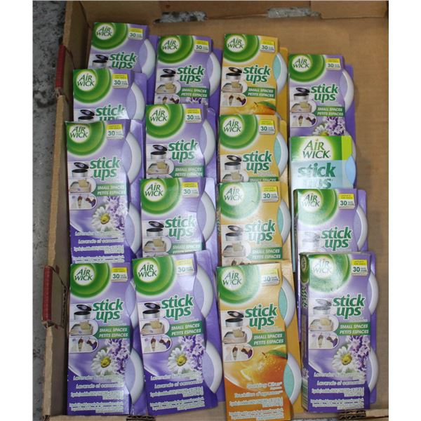 FLAT LOT OF ASSORTED AIRWICK STICK-UPS AIR FRESHNE