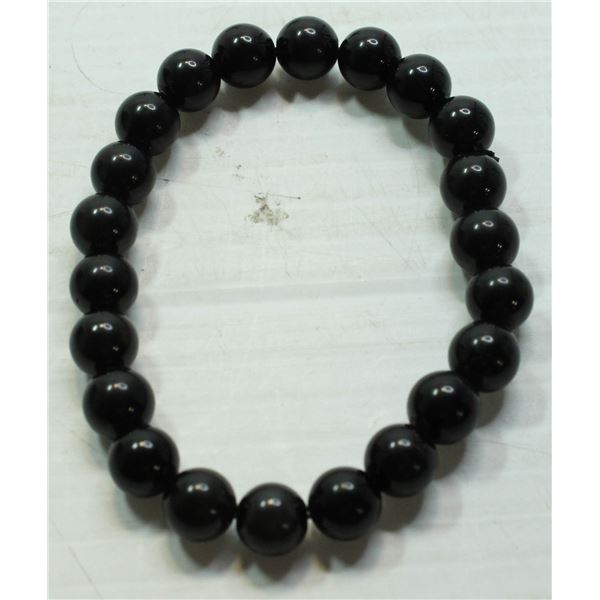 #40-NATURAL FIRE BLACK BRACELET OBSIDIAN 8mm