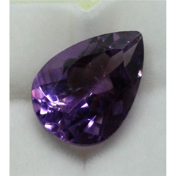 #89-PURPLE AMETHYST GEMSTONES PEAR 5.5ct