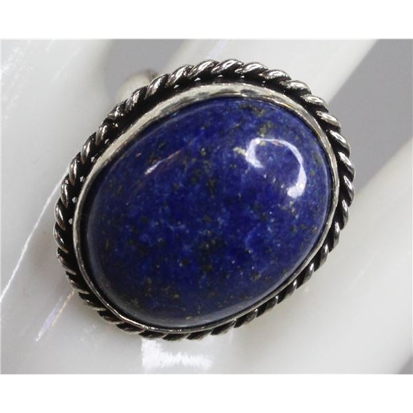 #66-NATURAL LAPIS LAZULI RING SIZE 6.5