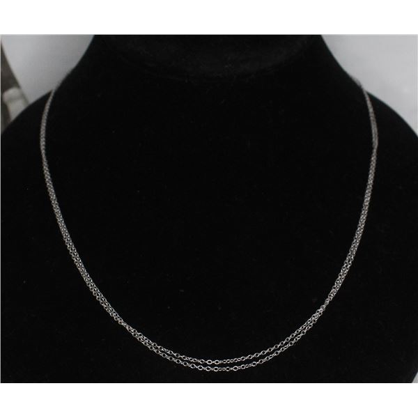 #341-STERLING SILVER NECKLACE 18" 2pcs