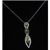 Image 1 : #332-PERIDOT NECKLACE & PENDANT 18"