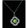 Image 1 : #352-PERIDOT NECKLACE & PENDANT 18"