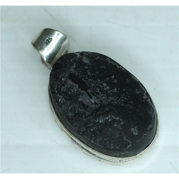 #18-NATURAL BLACK TOURMALINE PENDANT (RAW)