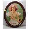 Image 1 : VINTAGE PINK HAT LADY COCA-COLA TRAY