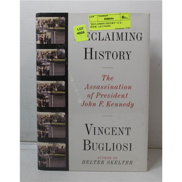 "RECLAIMING HISTORY" J.F.K.- BOOK- 1,612 PAGES