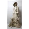 Image 1 : VINTAGE AUSTIN SCULPTURE LADY/DOG- 21" TALL