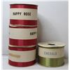 Image 1 : VINTAGE FLORAL RIBBON ROLLS- 200 YARDS TOTAL