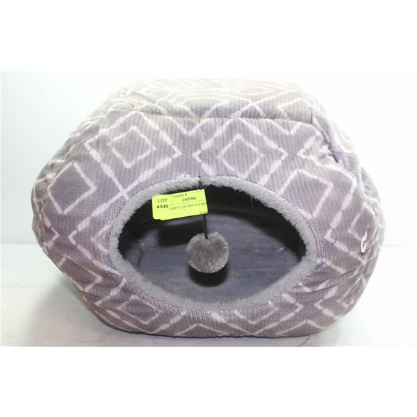 NEW GREY 2 IN ONE PET BED