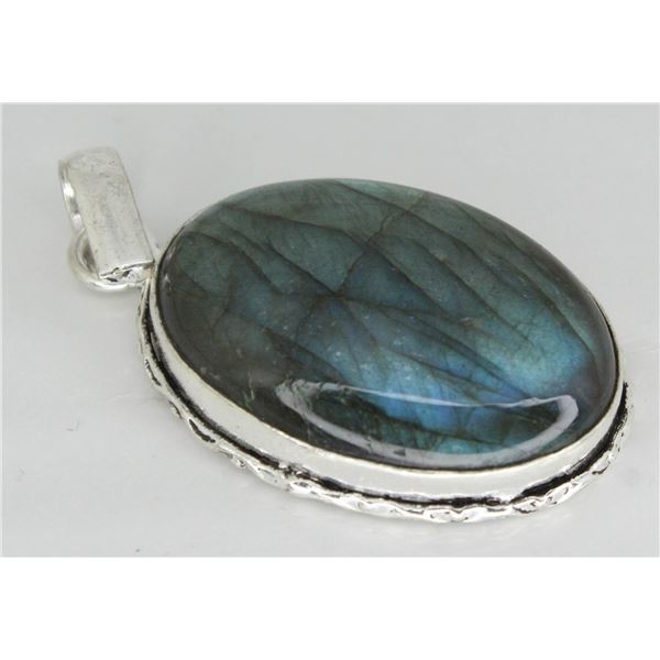 #10-NATURAL FIRE LABRADORITE PENDENT