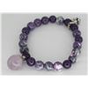 Image 1 : #264-PURPLE RAINBOW JADE AMETHYST BRACELET