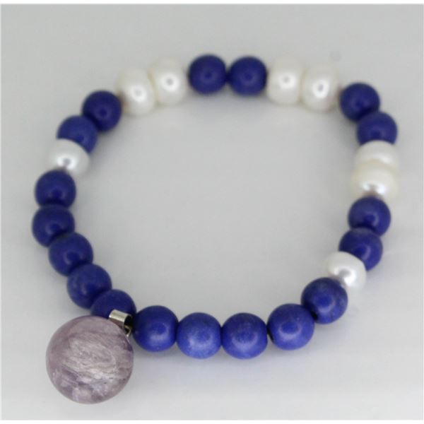 #259-AMETHYST/FRESH WATER PEARL/TOURQUOISE