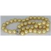 Image 1 : #291-SEA SHELL PEARL NECKLACE 16"/10mm