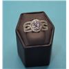 Image 1 : 8)  CLEAR CZ STATEMENT RING SET IN .925 STAMPED SI