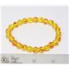 #302-RESIN BEAD BRACELET 7.5"/ 8mm