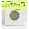 CANADA 1930 SILVER 25 CENT COIN