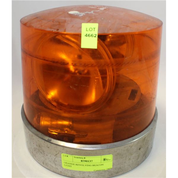 ORANGE REVOLVING BEACON LIGHT