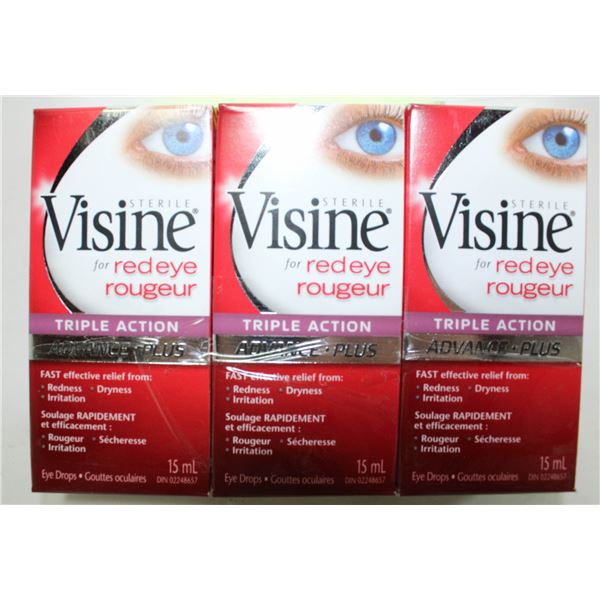 3 PACK VISINE FOR RED EYES TRIPLE ACTION ADVANCE