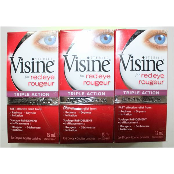 3 PACK VISINE FOR RED EYES TRIPLE ACTION ADVANCE