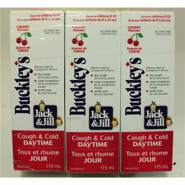 3 PACK BUCKLEYS COUGH AND COLD DAYTIME JACK AND