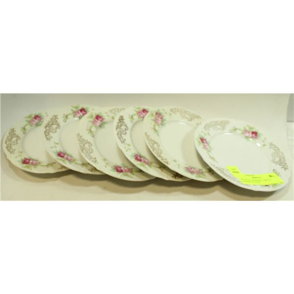 WELMAR GERMANY CHINA 6 DESSERT PLATES